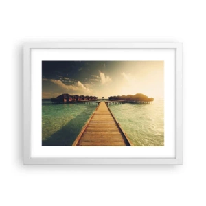 Plakat w białej ramie - Gorące zaproszenie - 40x30 cm