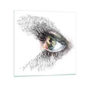 Obraz na szkle - Zajrzyj wprost do duszy - 60x60 cm