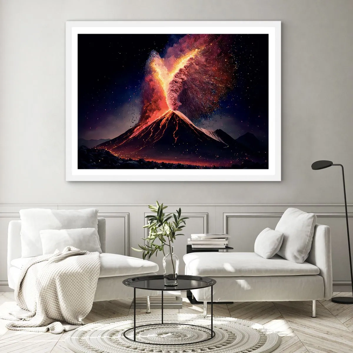 Plakat w białej ramie - Piękno i groza - 70x50 cm