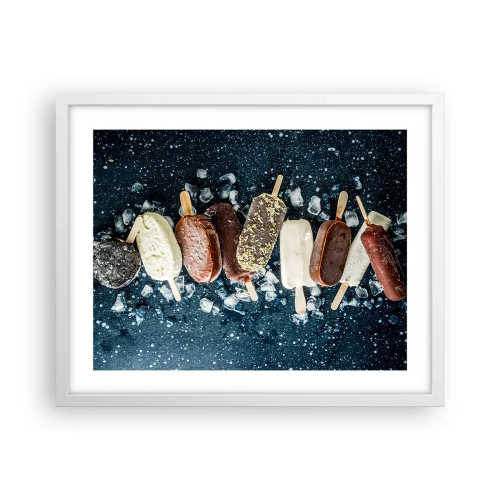 Plakat w białej ramie - Smak gorącego lata - 50x40 cm