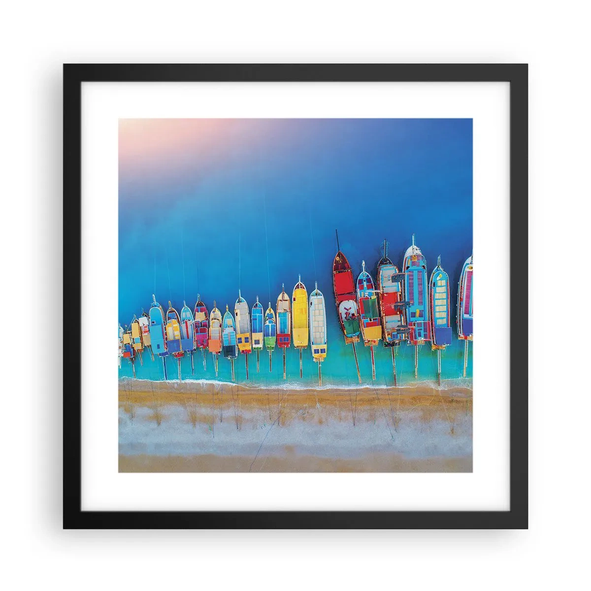 Plakat w czarnej ramie - Z lotu ptaka - 40x40 cm