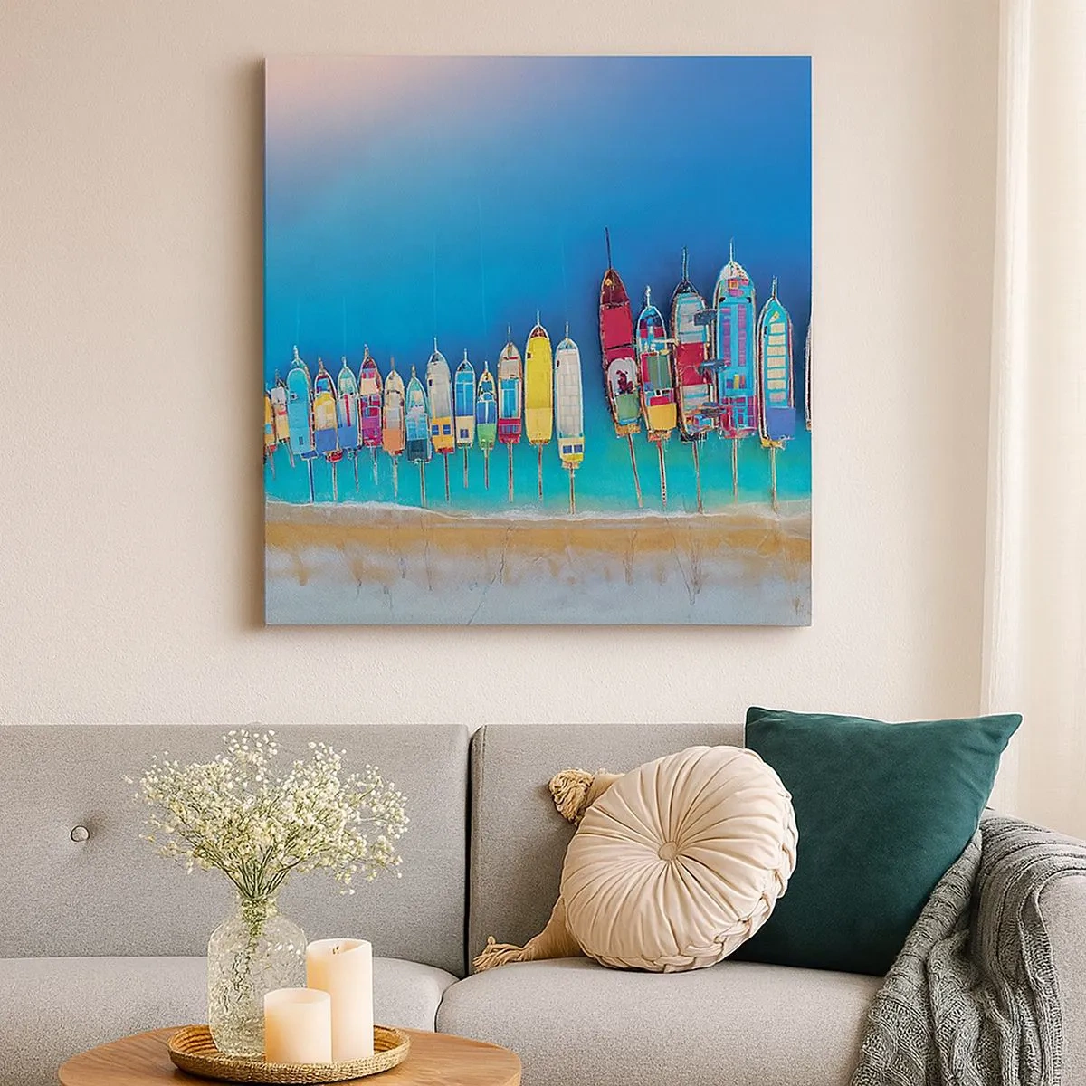 Obraz na płótnie - Z lotu ptaka - 30x30 cm