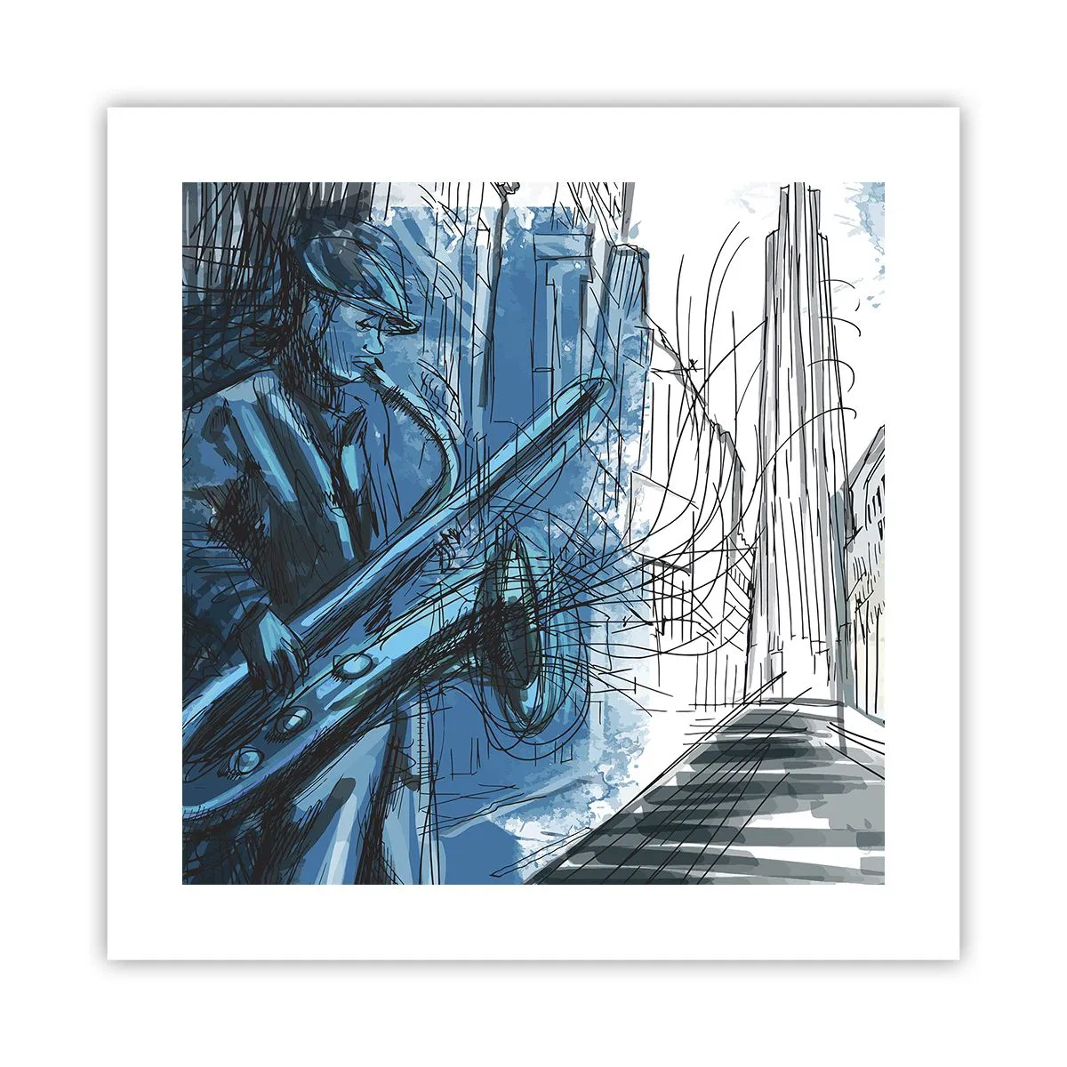 Plakat - Miejska rapsodia - 40x40 cm