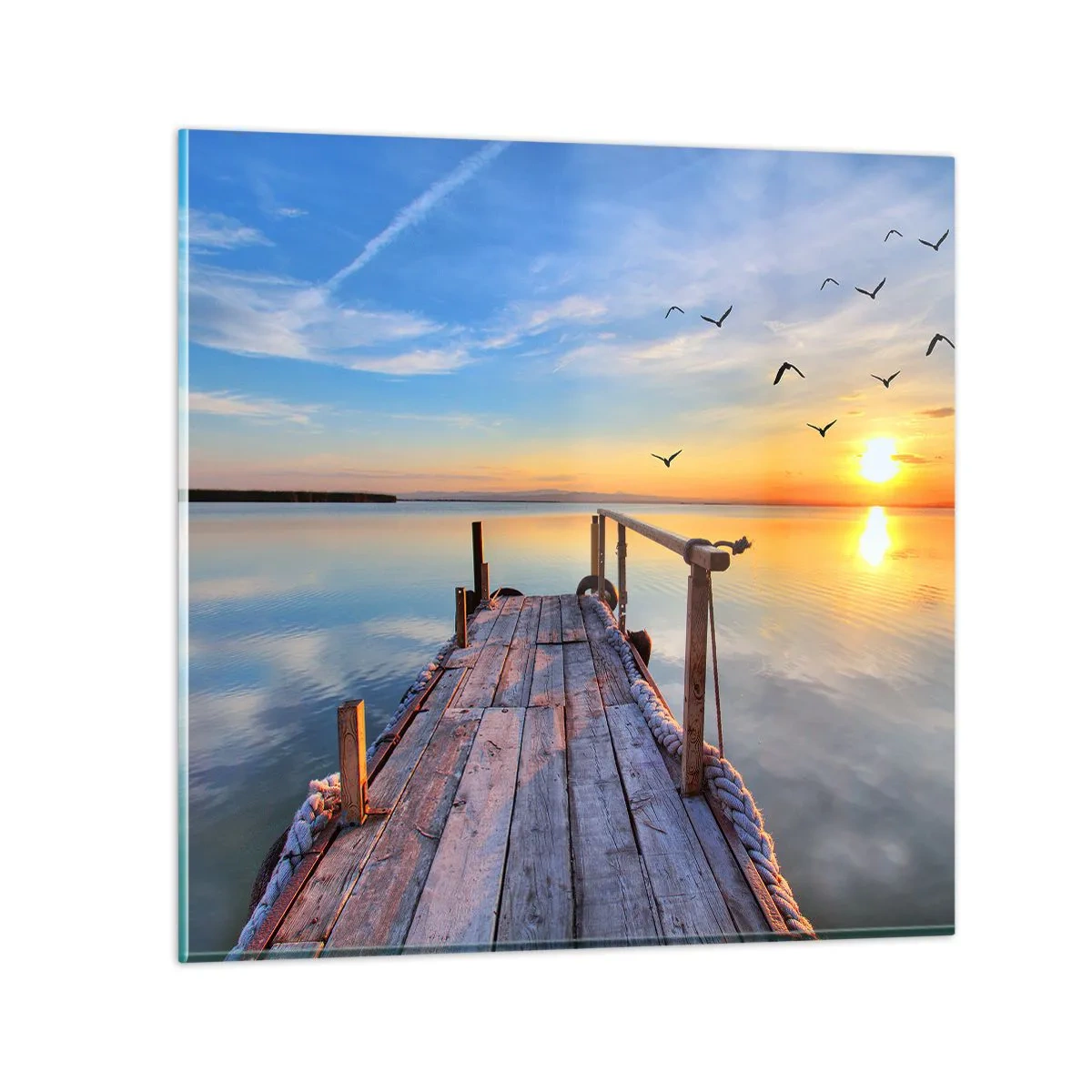 Obraz na szkle - Iść przed siebie ku słońcu - 70x70 cm