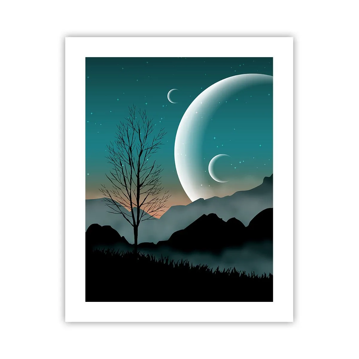 Plakat - Karnawał gwiaździstej nocy - 40x50 cm