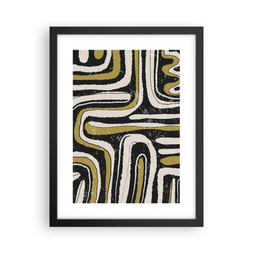 Plakat w czarnej ramie - Kompozycja: trakty i zaułki - 30x40 cm