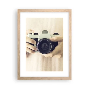 Plakat w ramie jasny dąb - By widzieć więcej… - 30x40 cm