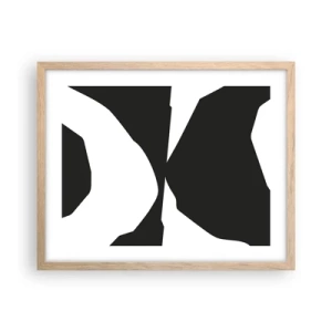 Plakat w ramie jasny dąb - Pozytyw -negatyw - 50x40 cm