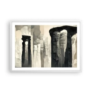 Plakat w białej ramie - Majestat antyku - 70x50 cm
