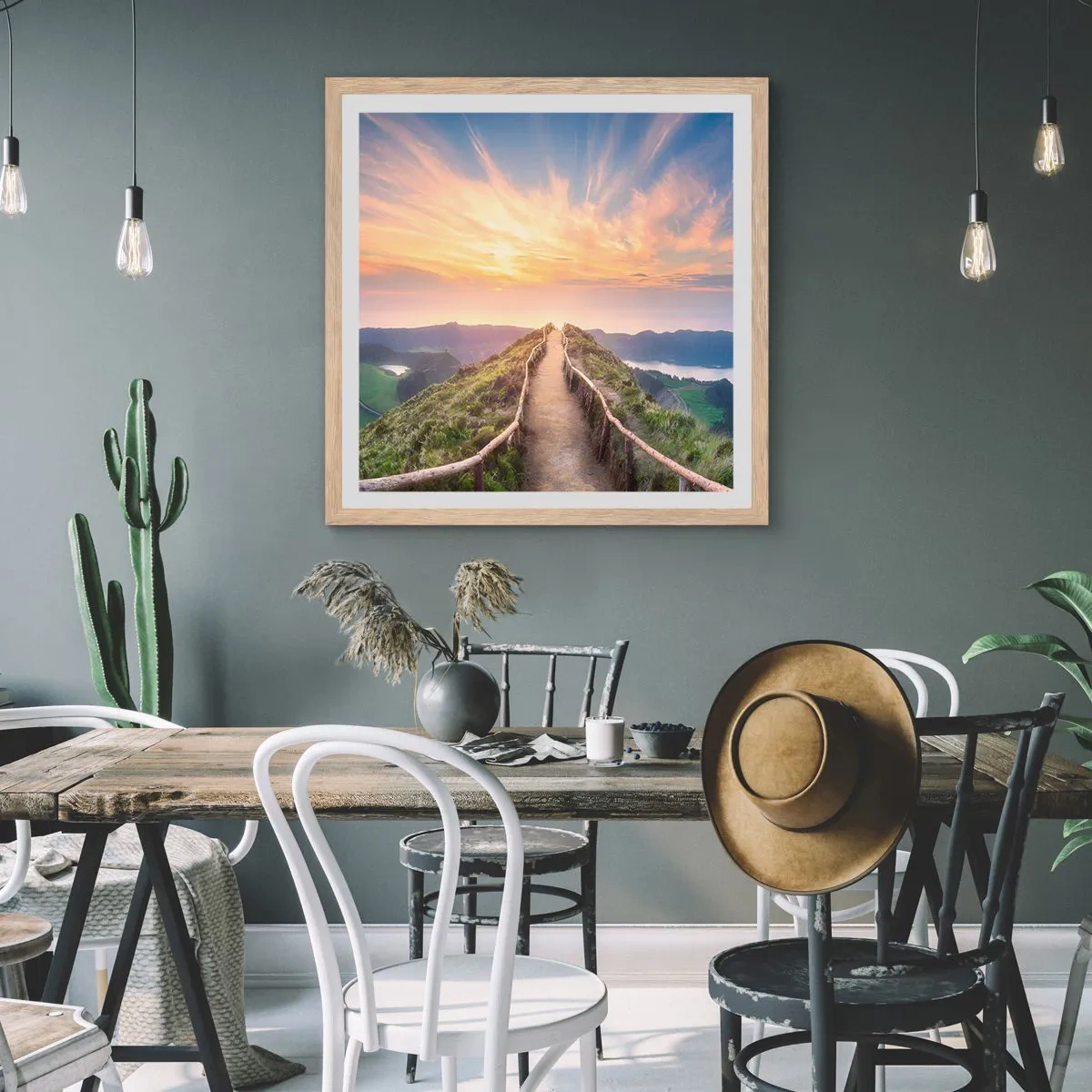 Plakat w ramie jasny dąb - Blisko nieba - 30x30 cm