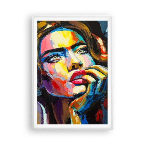 Plakat w białej ramie - Marzenia jak ptaki szybują po niebie - 70x100 cm
