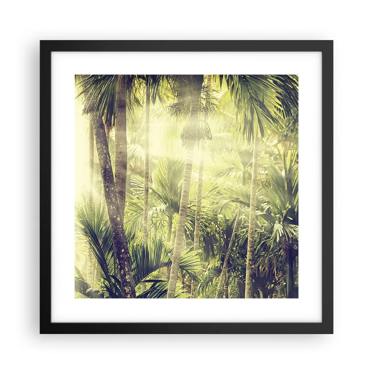 Plakat w czarnej ramie - W zielonym żarze - 40x40 cm