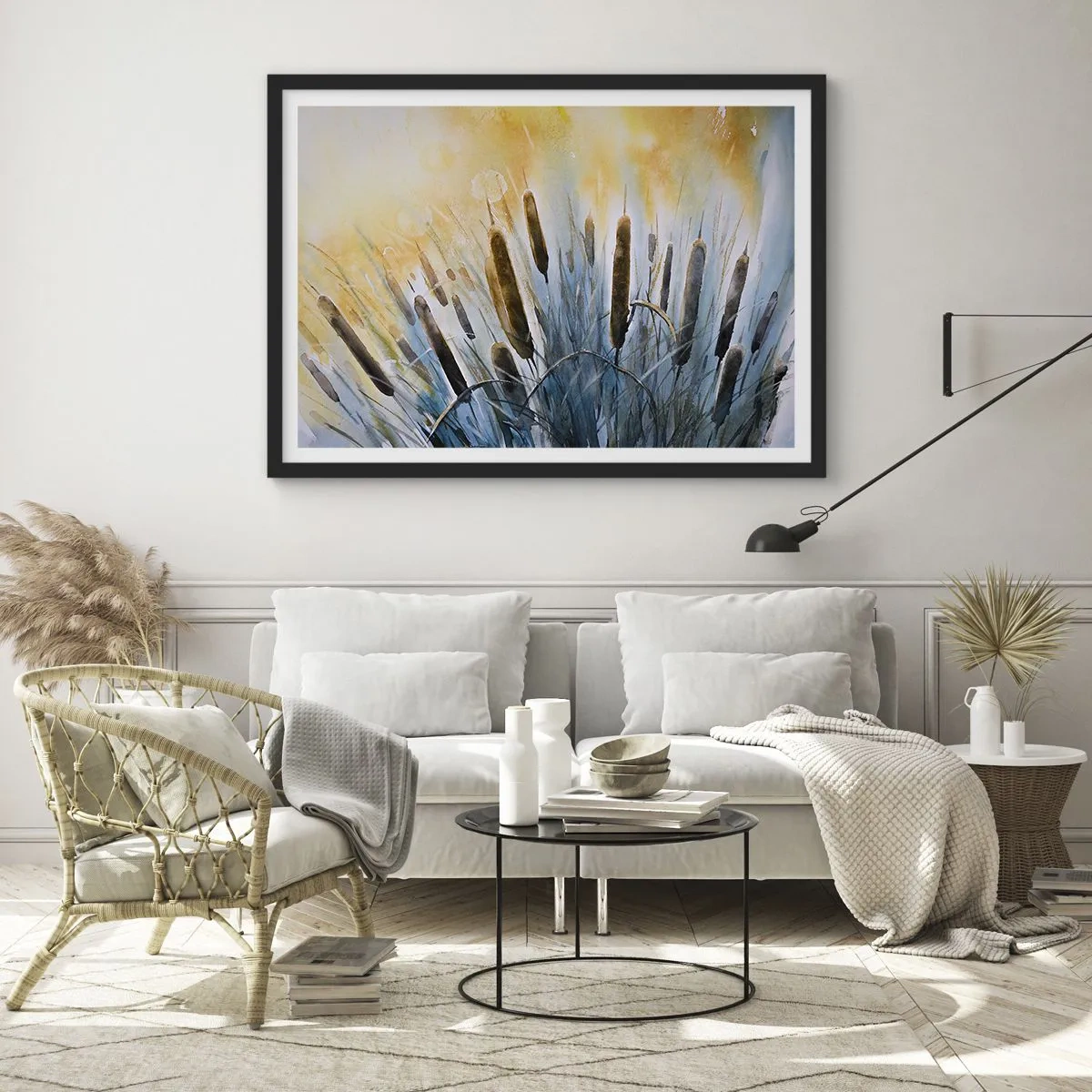 Plakat w czarnej ramie - Chłód wody, słońca żar - 50x40 cm