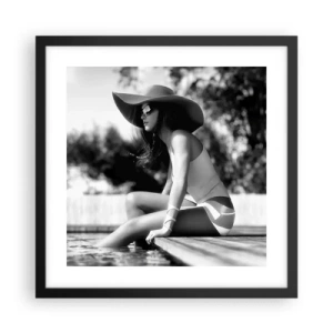 Plakat w czarnej ramie - Letnie marzenie - 40x40 cm