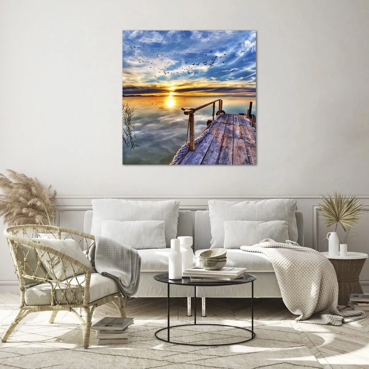 Obraz na szkle - Wiatr idzie na spoczynek - 40x40 cm