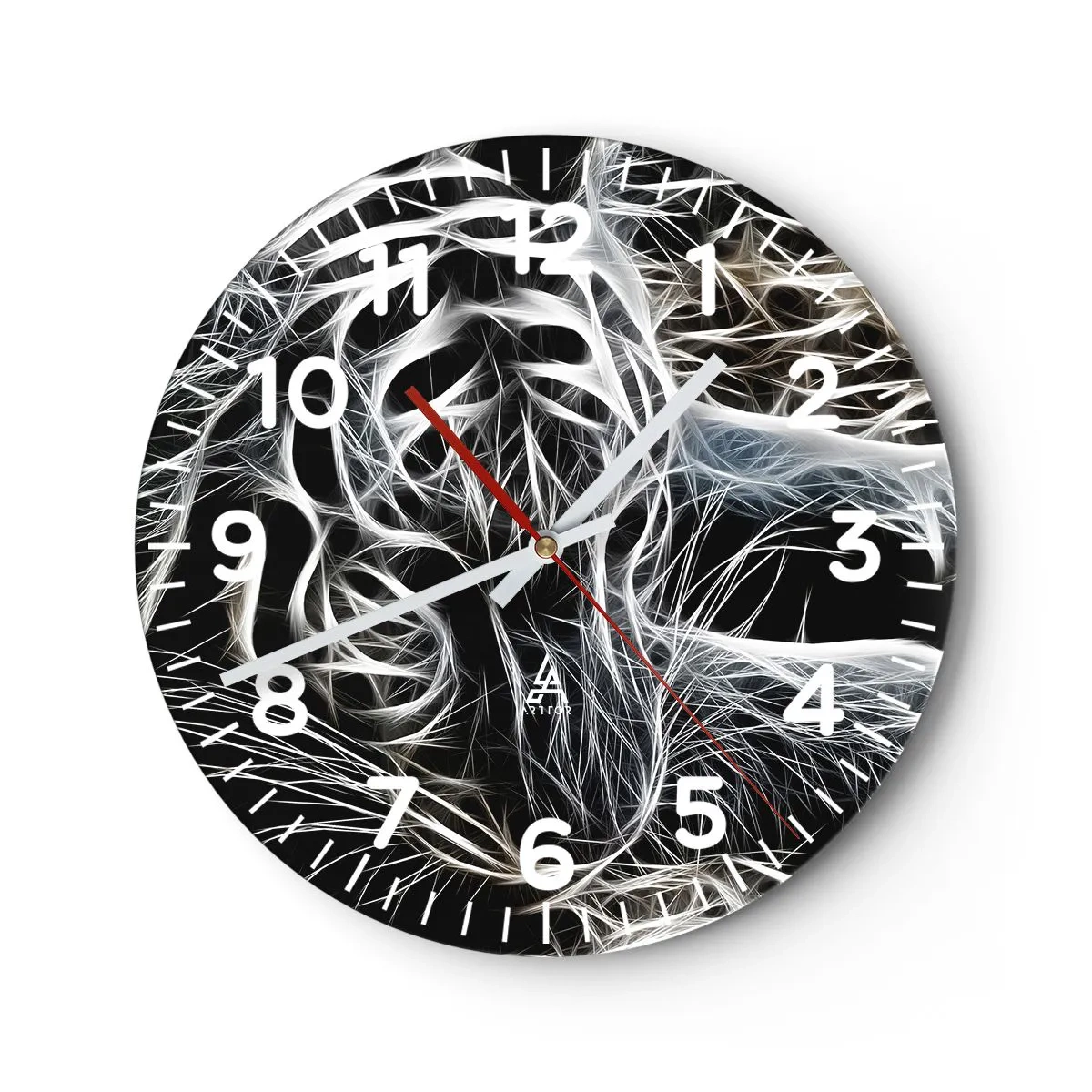 Zegar ścienny - Studium kociej lekkości - 40x40 cm