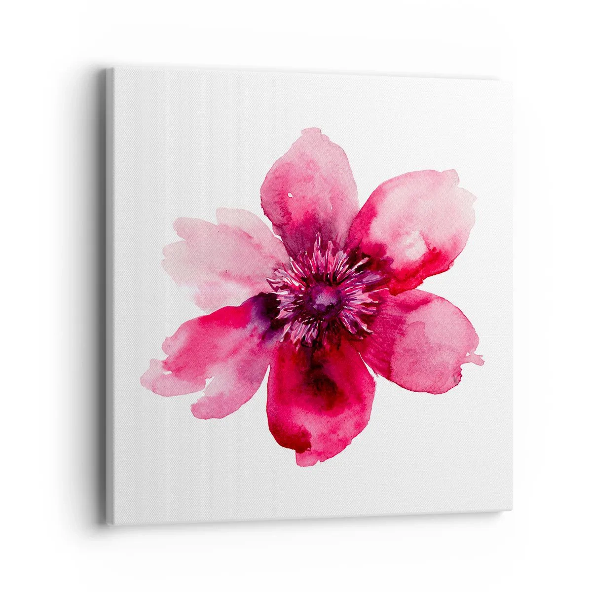 Obraz na płótnie - Karminowy wonny pocałunek - 40x40 cm