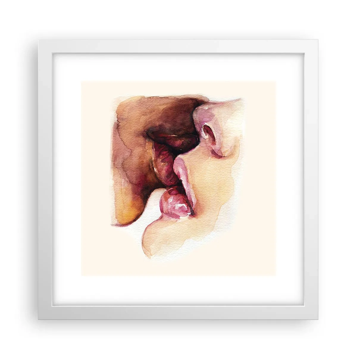 Plakat w białej ramie - Jak noc i dzień, ziemia i niebo - 30x30 cm