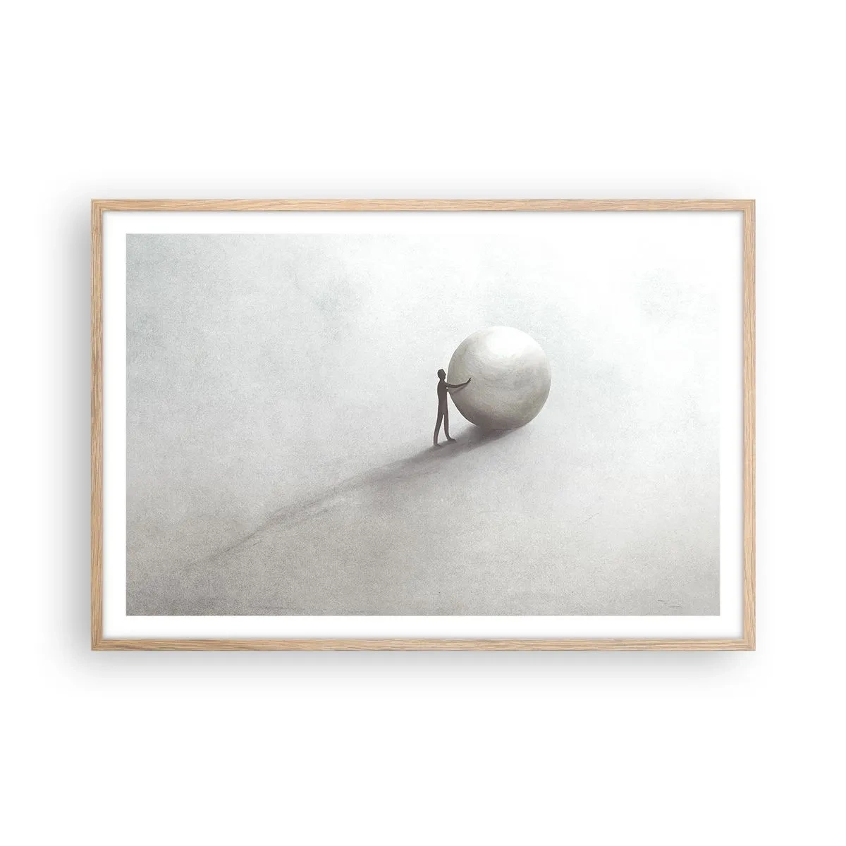 Plakat w ramie jasny dąb - Gra życia - 91x61 cm