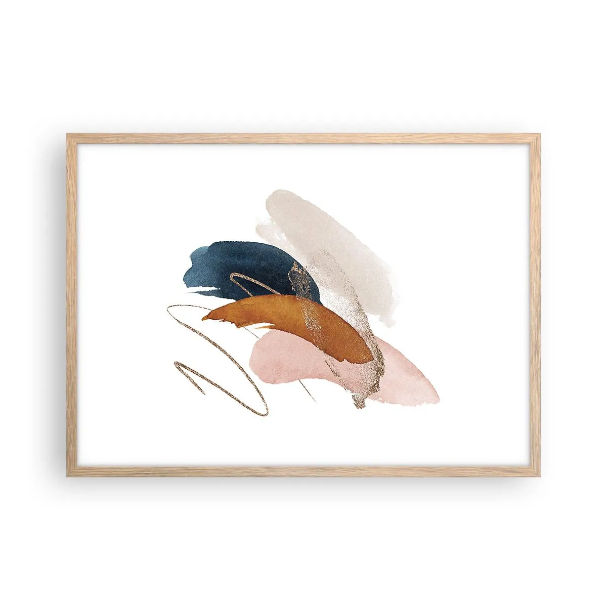 Plakat w ramie jasny dąb - Kompozycja uskrzydlona - 70x50 cm
