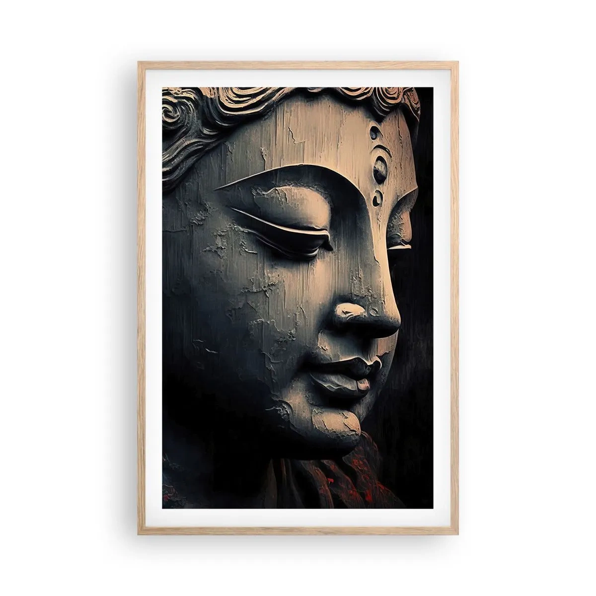 Plakat w ramie jasny dąb - W zgodzie ze światem - 61x91 cm