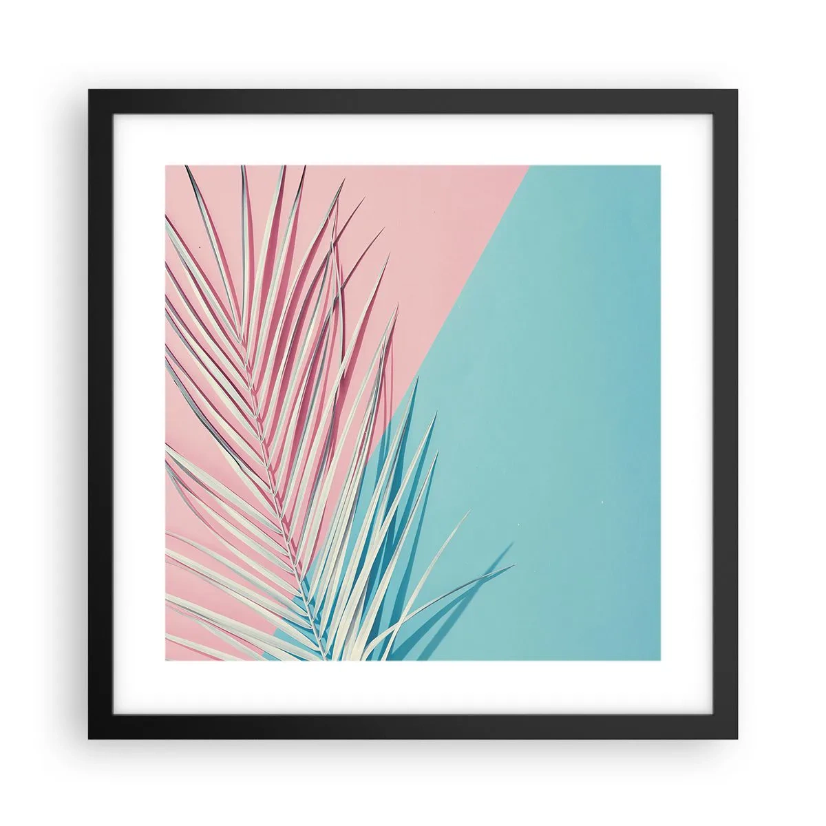 Plakat w czarnej ramie - Tropikalna impresja - 40x40 cm