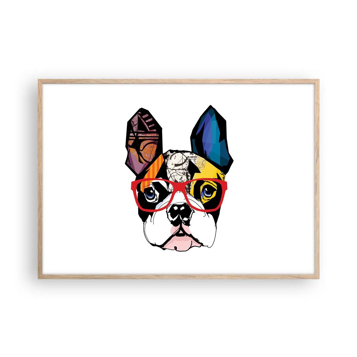 Plakat w ramie jasny dąb - Intelektualista - 100x70 cm