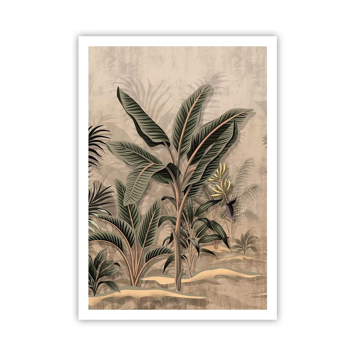 Plakat - Rycina w kolonialnym stylu - 70x100 cm