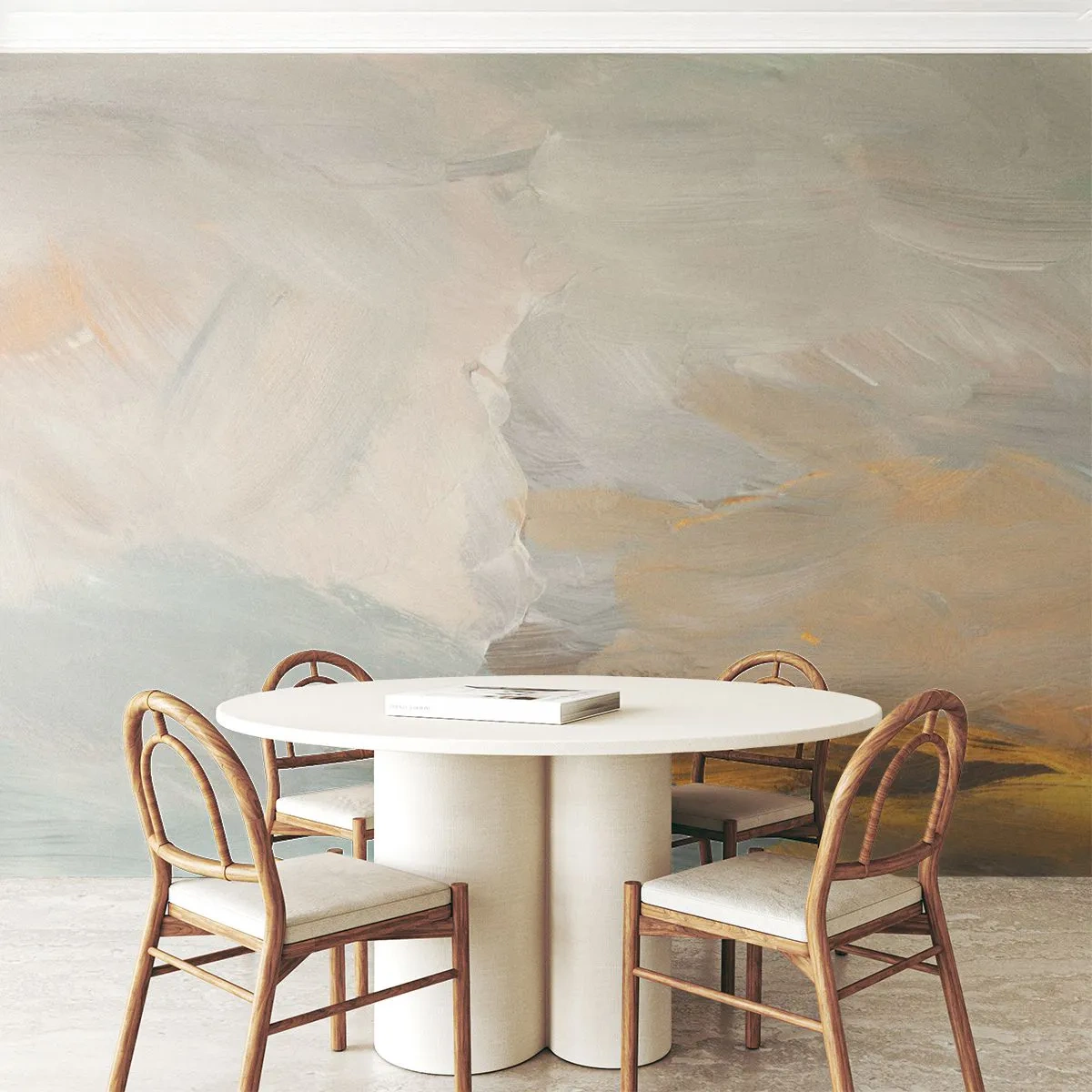 Fototapeta Premium Canvas - Abstrakcja – kraina łagodności - Sztuka, Jasny, Minimalistyczny - 250x175 cm