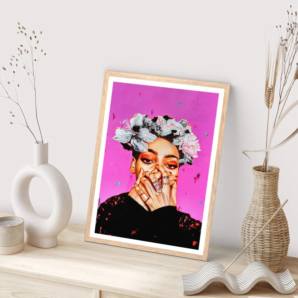 Plakat w ramie jasny dąb - Trochę szalona - 50x70 cm