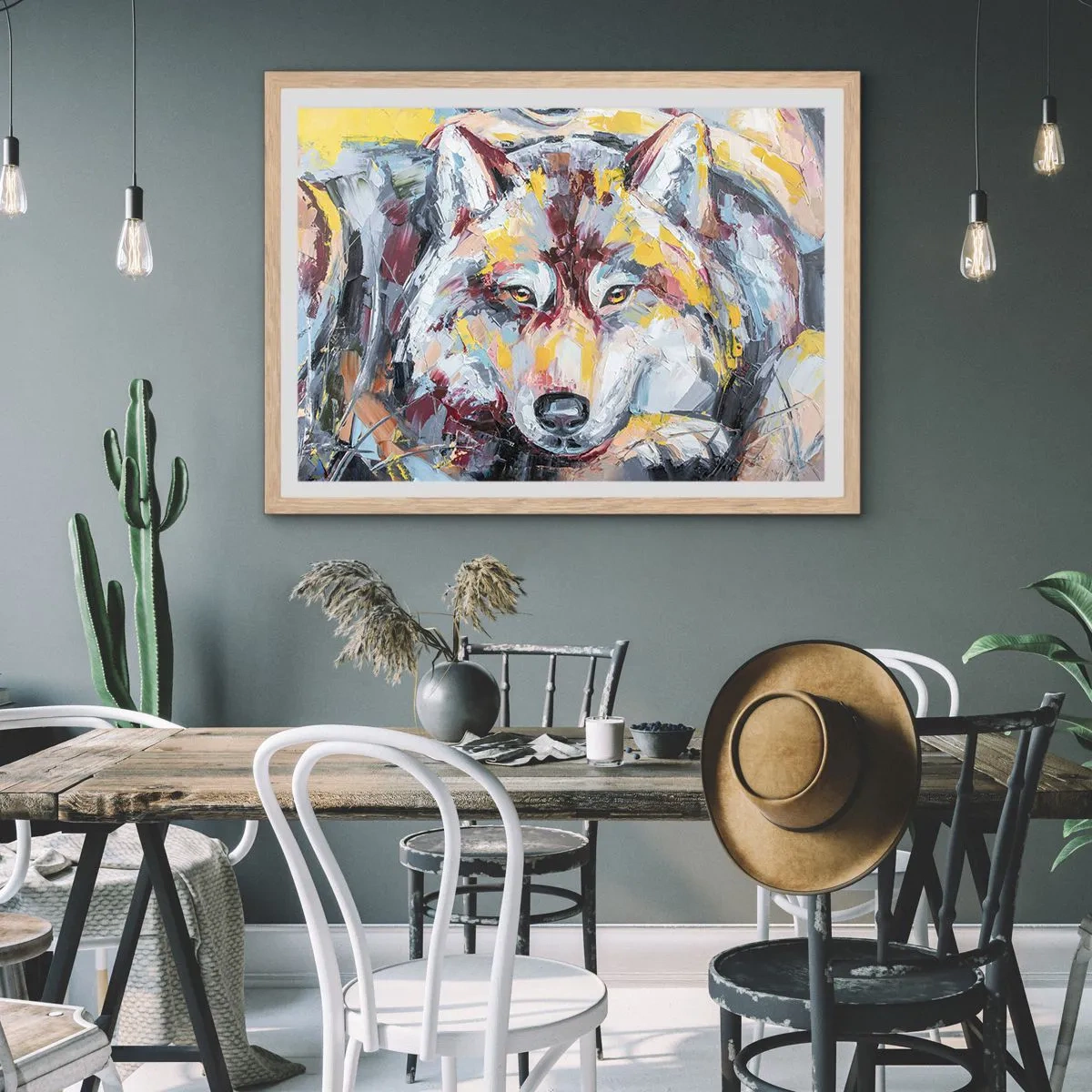 Plakat w ramie jasny dąb - Spokój wśród bliskich - 40x30 cm
