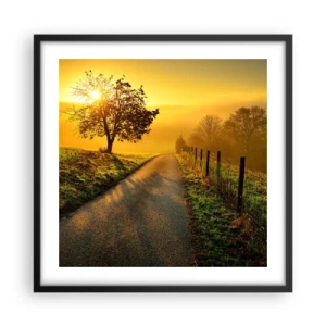 Plakat w czarnej ramie - Miodne popołudnie - 50x50 cm