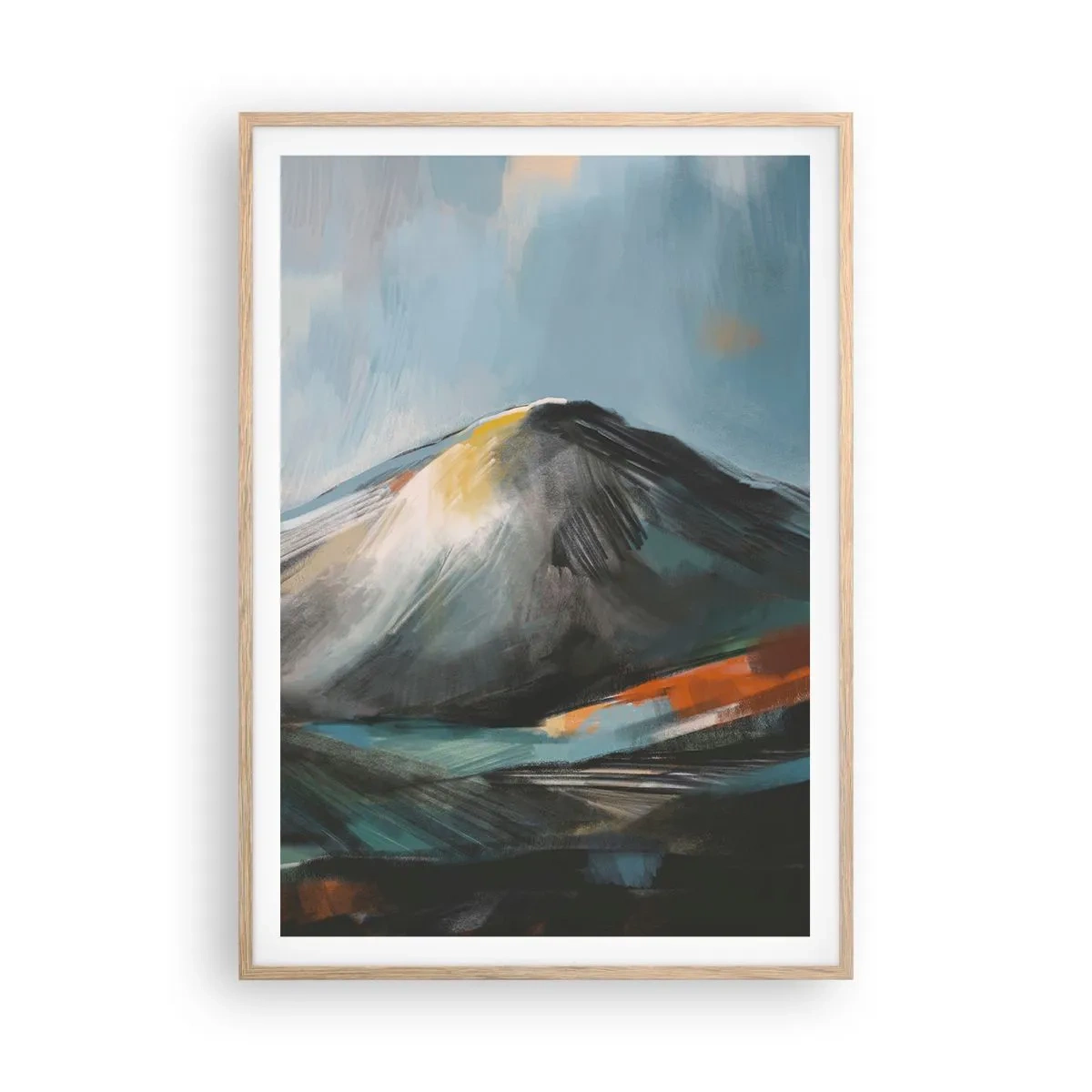 Plakat w ramie jasny dąb - Surowe i piękne - 70x100 cm