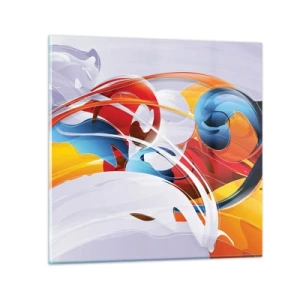 Obraz na szkle - Taniec żywiołów - 60x60 cm