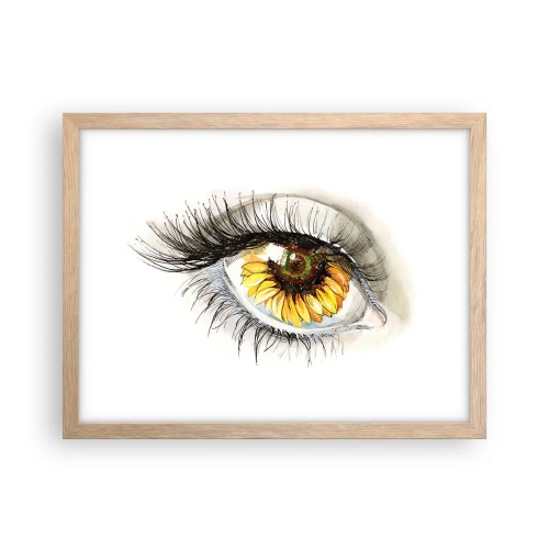 Plakat w ramie jasny dąb - Spojrzenie gorące jak lato - 40x30 cm