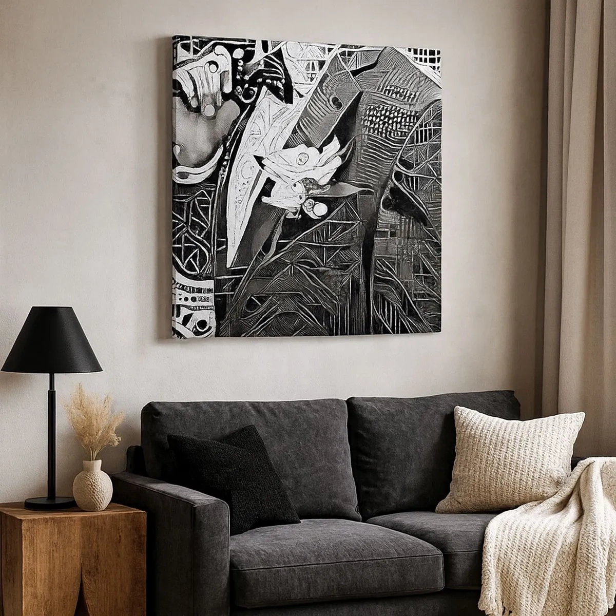 Obraz na płótnie - Tylko na pozór szary człowiek - 30x30 cm