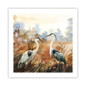 Plakat - Dokąd jesienią? - 50x50 cm