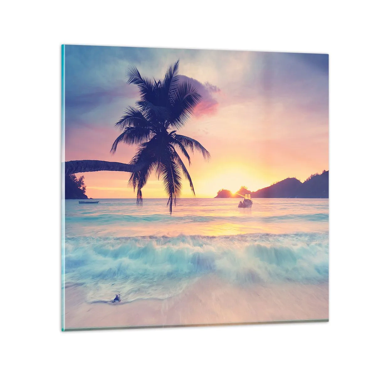 Obraz na szkle - Wieczór w zatoce - 70x70 cm