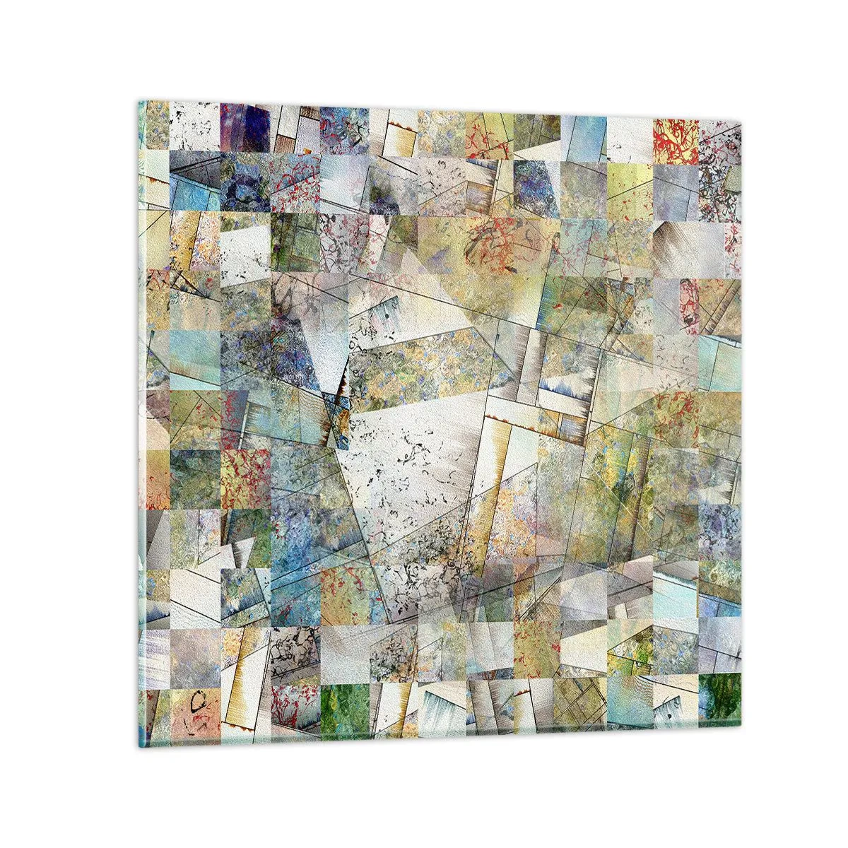 Obraz na szkle - Geometryczne przetasowanie - 70x70 cm