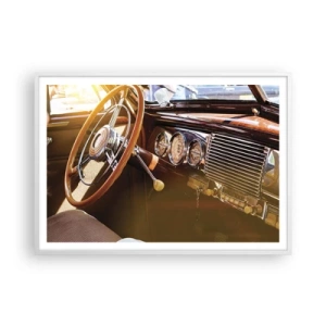 Plakat w białej ramie - Powiew luksusu z przeszłości - 100x70 cm