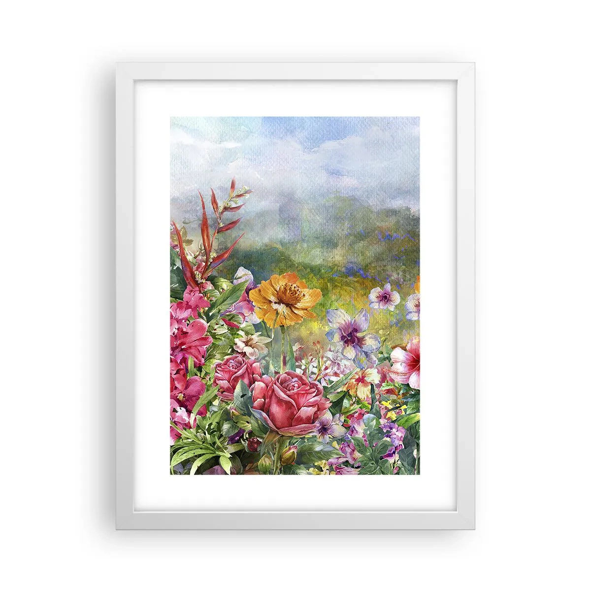 Plakat w białej ramie - Ogród, który oszalał - 30x40 cm