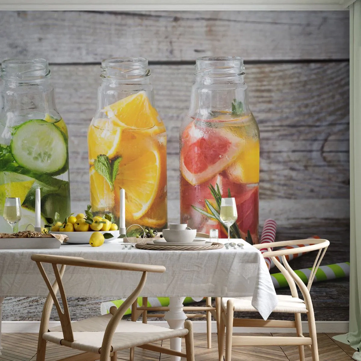 Fototapeta Standard Eco - Zdrowe z natury - Gastronomia, Owocowy Napój, Owoce - 400x280 cm