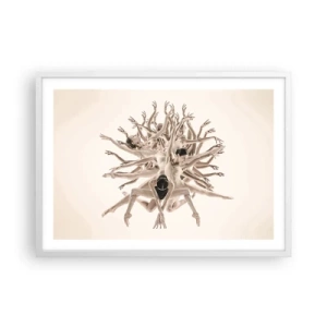 Plakat w białej ramie - Rozkwitanie w tańcu - 70x50 cm
