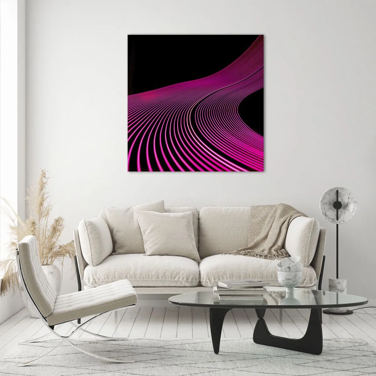 Obraz na szkle - Aleja światła - 70x70 cm