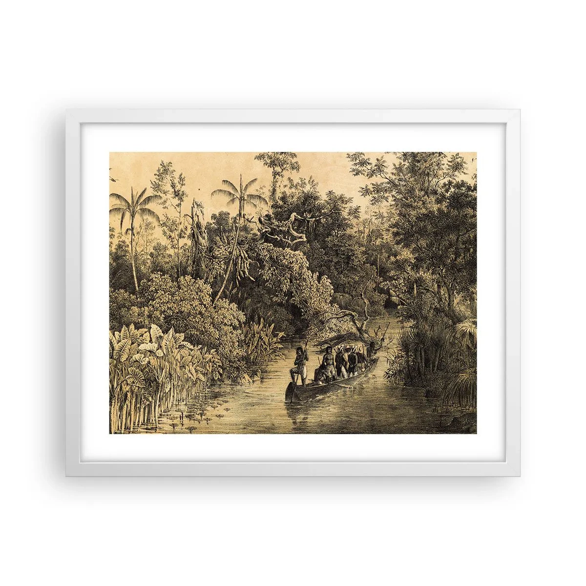 Plakat w białej ramie - Wyprawa do źródła - 50x40 cm