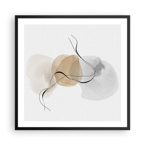 Plakat w czarnej ramie - Powietrzne paciorki - 60x60 cm