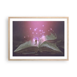 Plakat w ramie jasny dąb - Zaproszenie do innego świata - przeczytaj! - 70x50 cm