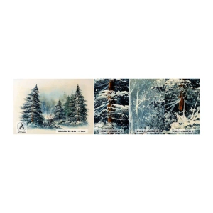 Fototapeta Próbka Samoprzylepna Deluxe Sticker - Gotowe do Świąt - Krajobraz, Las, Natura - 100x30 cm