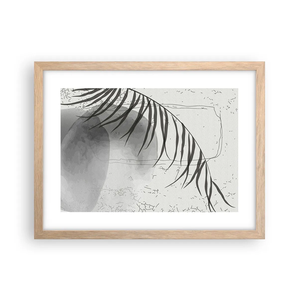 Plakat w ramie jasny dąb - Subtelna egzotyka natury - 40x30 cm