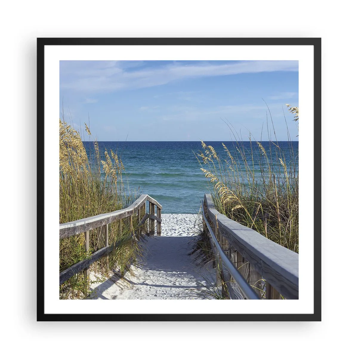 Plakat w czarnej ramie - W słońcu, na wietrze - 60x60 cm